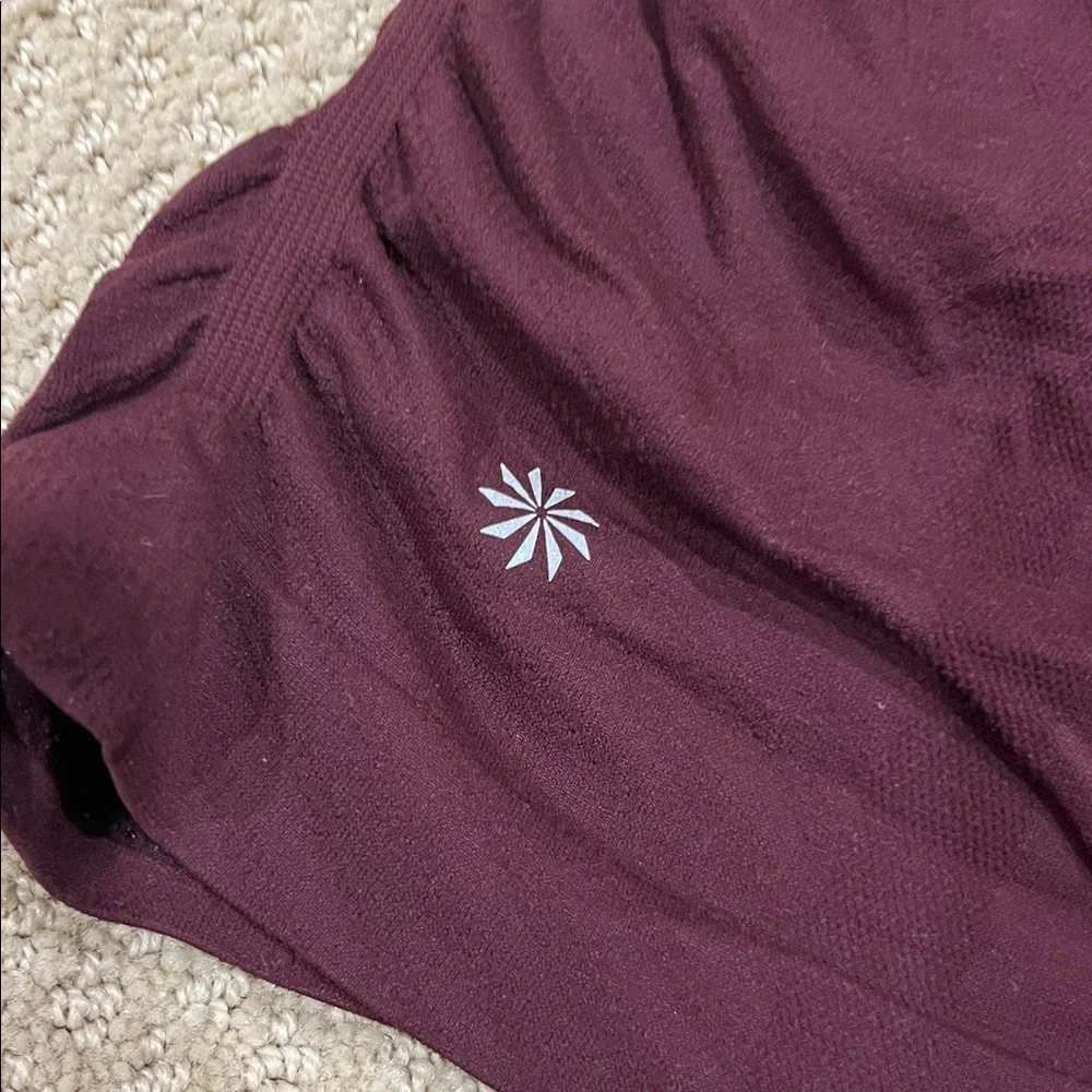 Athleta Maroon Quarter-Zip Top size medium - Picture 2 of 3
